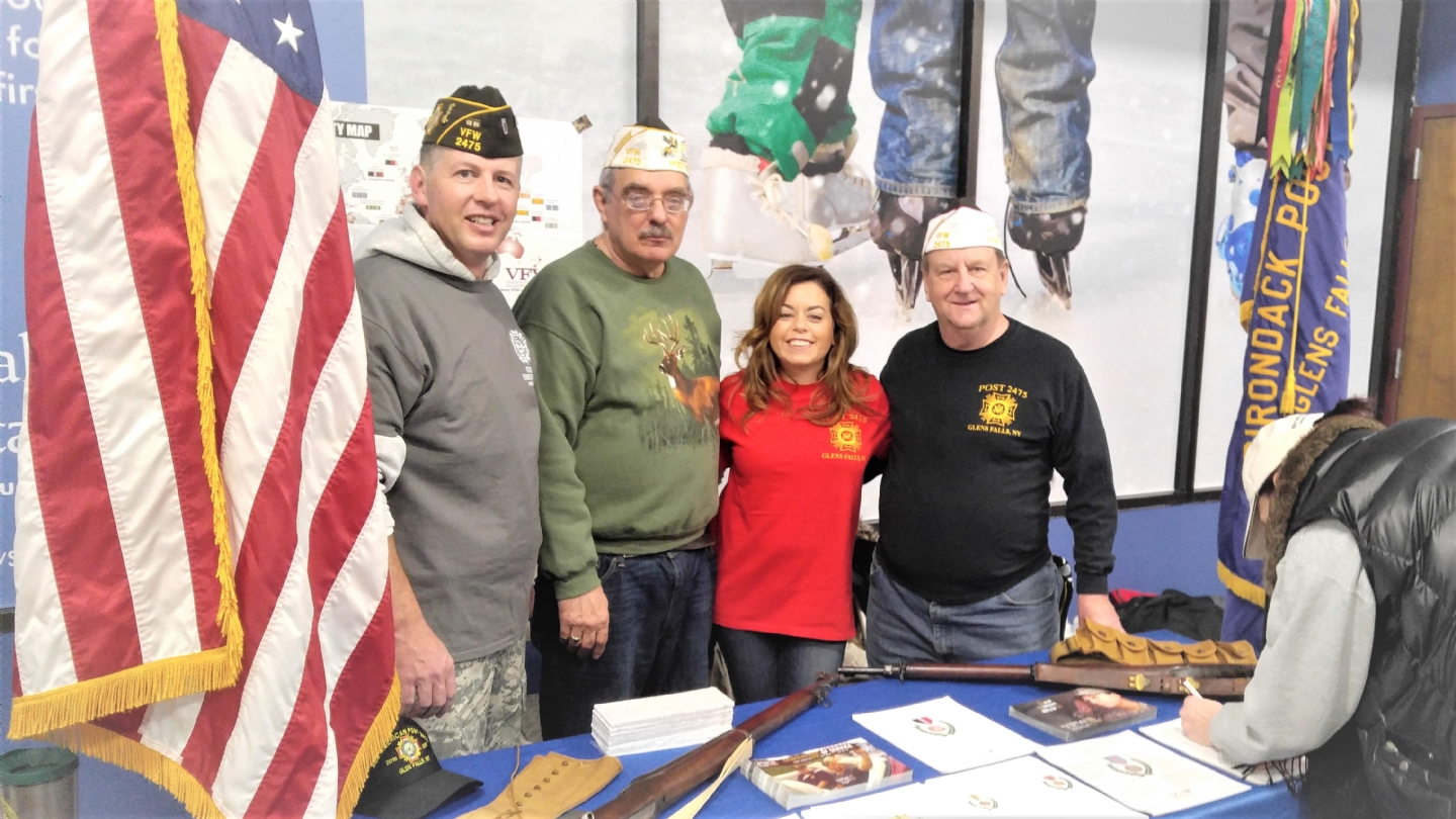 Left to Right: S.Jones, C. Fosco, T. Jones, M. Hoag (Post Commander)

VFW Post 2475 is honored to have participated in the 14th Annual SFC Coons Christmas Eve Road March.  This is our 2nd year participating and 1st year setting up a table at the Convention Center.

We are proud to announce that 2 Veterans joined the rolls of our brothers and sisters at VFW Post 2475 on Christmas Eve.